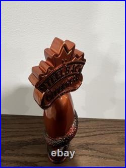 Steelback Brewing Co Copperhead Pilsner Snake Lizard Figural Beer Tap Handle