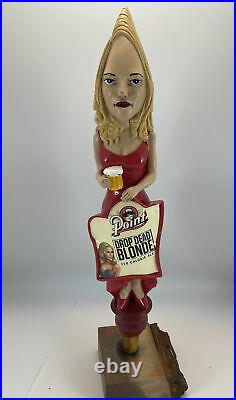 Stevens Point Drop Dead Blonde Beer Tap Handle Figural Girl Beer Tap Handle