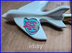 Super Rare Jet City Pale Ale Beer Tap Handle Jet Plane On Engraved Marble Base