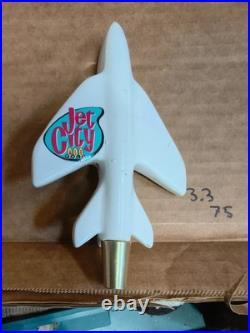 Super Rare Jet City Pale Ale Beer Tap Handle Jet Plane On Engraved Marble Base