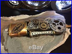 Super Rare NIB Dogfish Head Steampunk tap handle With Even Rarer steampunk Clock