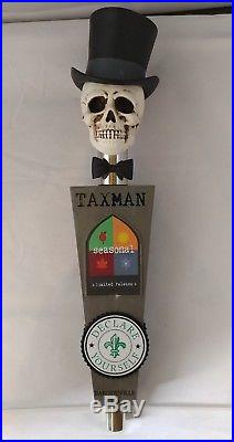 TAXMAN Skull Seasonal 13 Beer Keg Tap Handle Limited Release Craft Beer RARE
