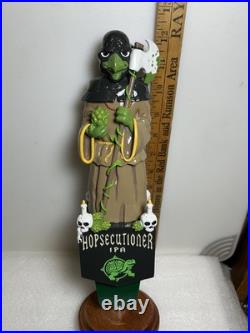 TERRAPIN BREWING HOPSECUTIONER IPA MASKED HOP SLAYER beer tap handle GEORGIA