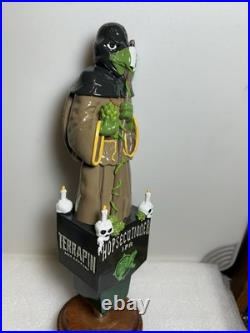 TERRAPIN BREWING HOPSECUTIONER IPA MASKED HOP SLAYER beer tap handle GEORGIA