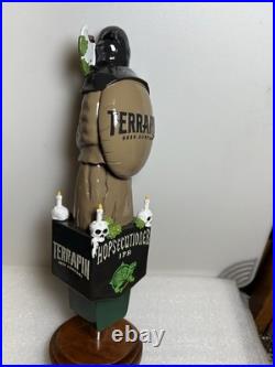 TERRAPIN BREWING HOPSECUTIONER IPA MASKED HOP SLAYER beer tap handle GEORGIA