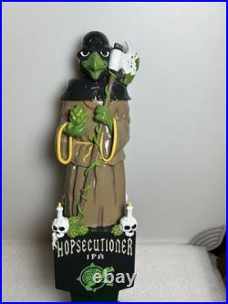 TERRAPIN BREWING HOPSECUTIONER IPA MASKED HOP SLAYER beer tap handle GEORGIA