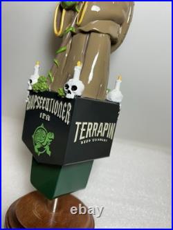 TERRAPIN BREWING HOPSECUTIONER IPA MASKED HOP SLAYER beer tap handle GEORGIA