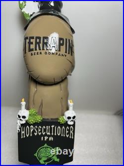 TERRAPIN BREWING HOPSECUTIONER IPA MASKED HOP SLAYER beer tap handle GEORGIA