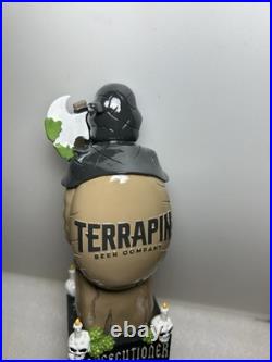 TERRAPIN BREWING HOPSECUTIONER IPA MASKED HOP SLAYER beer tap handle GEORGIA