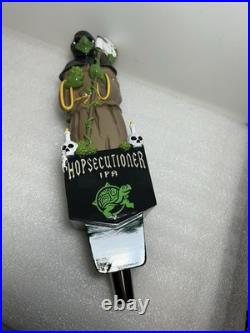 TERRAPIN BREWING HOPSECUTIONER IPA MASKED HOP SLAYER beer tap handle GEORGIA