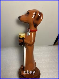 THREE DACHSHUNDS BREWING ANKLE BITER RED Draft beer tap handle. WISCONSIN