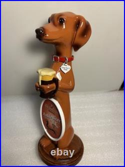 THREE DACHSHUNDS BREWING ANKLE BITER RED Draft beer tap handle. WISCONSIN