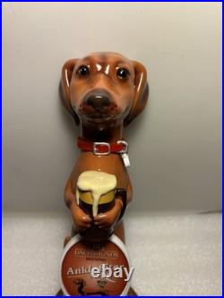 THREE DACHSHUNDS BREWING ANKLE BITER RED Draft beer tap handle. WISCONSIN