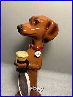 THREE DACHSHUNDS BREWING ANKLE BITER RED Draft beer tap handle. WISCONSIN