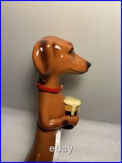 THREE DACHSHUNDS BREWING ANKLE BITER RED Draft beer tap handle. WISCONSIN