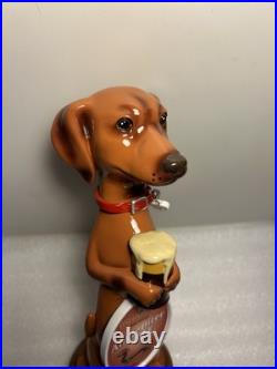 THREE DACHSHUNDS BREWING ANKLE BITER RED Draft beer tap handle. WISCONSIN