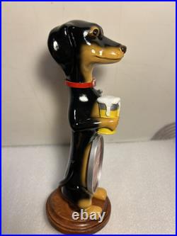 THREE III DACHSHUNDS ANKLE BITER BLACK & TAN draft beer tap handle. WISCONSIN THREE III DACHSHUNDS ANKLE BITER BLACK & TAN draft beer tap handle. WISCONSIN