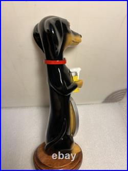 THREE III DACHSHUNDS ANKLE BITER BLACK & TAN draft beer tap handle. WISCONSIN THREE III DACHSHUNDS ANKLE BITER BLACK & TAN draft beer tap handle. WISCONSIN