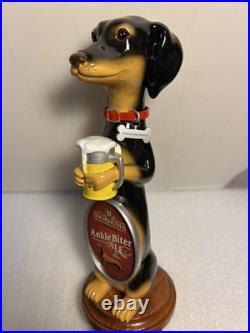 THREE III DACHSHUNDS ANKLE BITER BLACK & TAN draft beer tap handle. WISCONSIN THREE III DACHSHUNDS ANKLE BITER BLACK & TAN draft beer tap handle. WISCONSIN