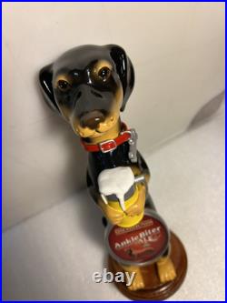 THREE III DACHSHUNDS ANKLE BITER BLACK & TAN draft beer tap handle. WISCONSIN THREE III DACHSHUNDS ANKLE BITER BLACK & TAN draft beer tap handle. WISCONSIN