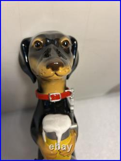 THREE III DACHSHUNDS ANKLE BITER BLACK & TAN draft beer tap handle. WISCONSIN THREE III DACHSHUNDS ANKLE BITER BLACK & TAN draft beer tap handle. WISCONSIN