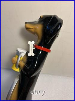 THREE III DACHSHUNDS ANKLE BITER BLACK & TAN draft beer tap handle. WISCONSIN THREE III DACHSHUNDS ANKLE BITER BLACK & TAN draft beer tap handle. WISCONSIN