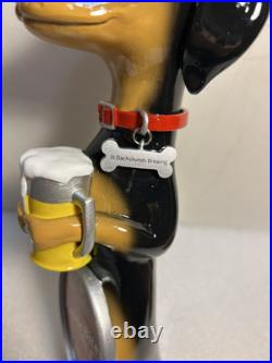 THREE III DACHSHUNDS ANKLE BITER BLACK & TAN draft beer tap handle. WISCONSIN THREE III DACHSHUNDS ANKLE BITER BLACK & TAN draft beer tap handle. WISCONSIN
