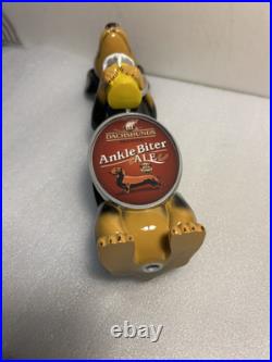 THREE III DACHSHUNDS ANKLE BITER BLACK & TAN draft beer tap handle. WISCONSIN THREE III DACHSHUNDS ANKLE BITER BLACK & TAN draft beer tap handle. WISCONSIN
