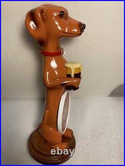 THREE III DACHSHUNDS BREWING ANKLE BITER ALE BROWN beer tap handle WISCONSIN