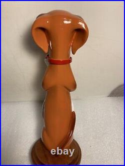 THREE III DACHSHUNDS BREWING ANKLE BITER ALE BROWN beer tap handle WISCONSIN