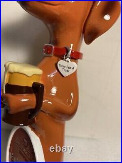THREE III DACHSHUNDS BREWING ANKLE BITER ALE BROWN beer tap handle WISCONSIN