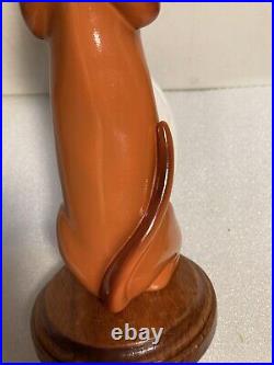 THREE III DACHSHUNDS BREWING ANKLE BITER ALE BROWN beer tap handle WISCONSIN