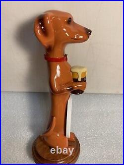 THREE III DACHSHUNDS BREWING ANKLE BITER BROWN Draft beer tap handle. WISCONSIN