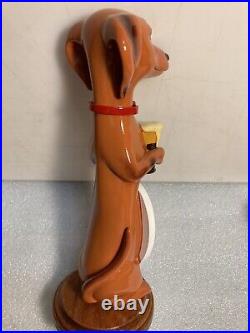 THREE III DACHSHUNDS BREWING ANKLE BITER BROWN Draft beer tap handle. WISCONSIN