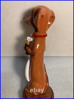 THREE III DACHSHUNDS BREWING ANKLE BITER BROWN Draft beer tap handle. WISCONSIN