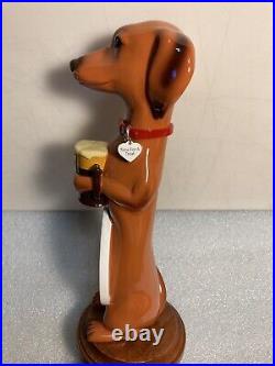 THREE III DACHSHUNDS BREWING ANKLE BITER BROWN Draft beer tap handle. WISCONSIN