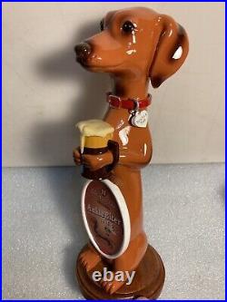 THREE III DACHSHUNDS BREWING ANKLE BITER BROWN Draft beer tap handle. WISCONSIN