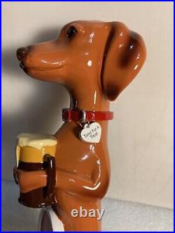 THREE III DACHSHUNDS BREWING ANKLE BITER BROWN Draft beer tap handle. WISCONSIN