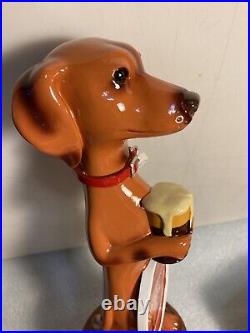 THREE III DACHSHUNDS BREWING ANKLE BITER BROWN Draft beer tap handle. WISCONSIN