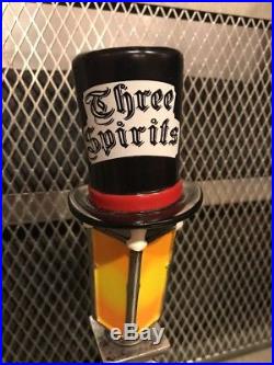 THREE SPIRITS BREWERY Charlotte NC Charles Dickins Lamp Post Beer Tap Handle
