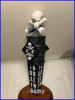 TOXIC BREW COMPANY TOXIC RADIOACTIVE WASTE BARREL & SKULL beer tap handle. OHIO