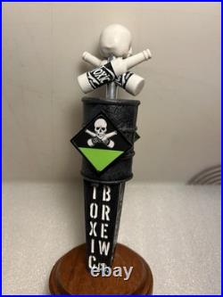 TOXIC BREW COMPANY TOXIC RADIOACTIVE WASTE BARREL & SKULL beer tap handle. OHIO