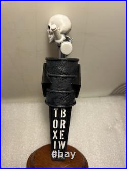 TOXIC BREW COMPANY TOXIC RADIOACTIVE WASTE BARREL & SKULL beer tap handle. OHIO