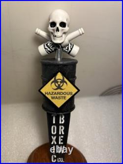 TOXIC BREW COMPANY TOXIC RADIOACTIVE WASTE BARREL & SKULL beer tap handle. OHIO
