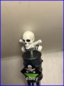 TOXIC BREW COMPANY TOXIC RADIOACTIVE WASTE BARREL & SKULL beer tap handle. OHIO