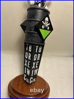 TOXIC BREW COMPANY TOXIC RADIOACTIVE WASTE BARREL & SKULL beer tap handle. OHIO