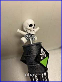 TOXIC BREW COMPANY TOXIC RADIOACTIVE WASTE BARREL & SKULL beer tap handle. OHIO