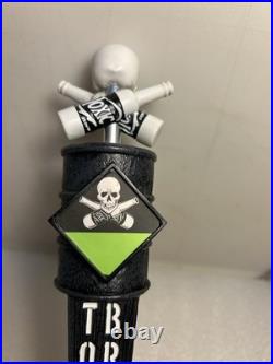 TOXIC BREW COMPANY TOXIC RADIOACTIVE WASTE BARREL & SKULL beer tap handle. OHIO
