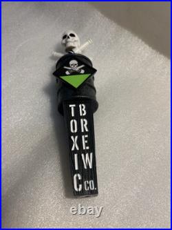 TOXIC BREW COMPANY TOXIC RADIOACTIVE WASTE BARREL & SKULL beer tap handle. OHIO