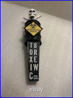 TOXIC BREW COMPANY TOXIC RADIOACTIVE WASTE BARREL & SKULL beer tap handle. OHIO